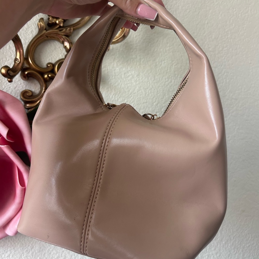 Chic Pink Mini Bag with Top Handle and Matte Finish